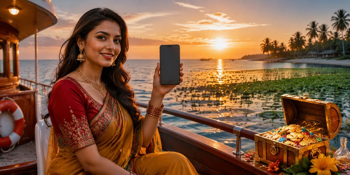 সেন্ট মার্টিন সমুদ্র সৈকতে মোবাইলে ক্যাসিনো উপভোগ করছেন একজন ব্যবহারকারী